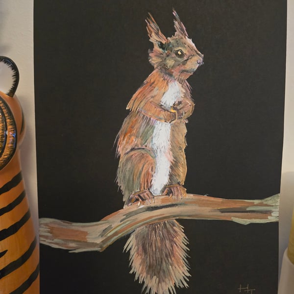 Sir scampers a lot - A4 painting 