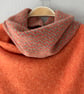 Poncho - Orange Wrap soft merino lambswool - Image 3
