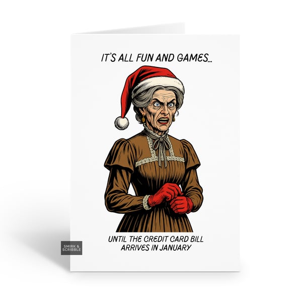 Funny Christmas Card For Him Or Her - Cheeky Joke 