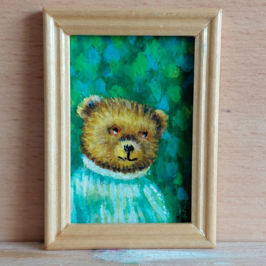 Image of Reserved commission Miniature Oil Painting 