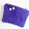  Clearance -  Quilted Purple Corduroy  Purse 