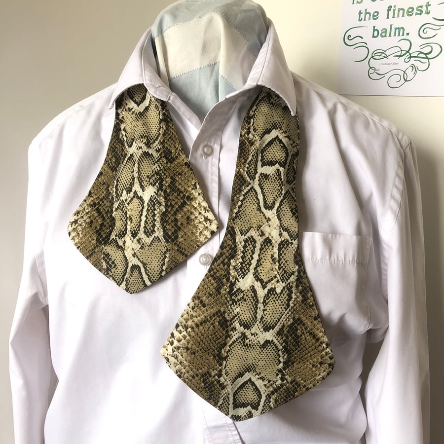 Cravat Hair Band Tie Snake Skin Effect Alternative Rock Band Gig