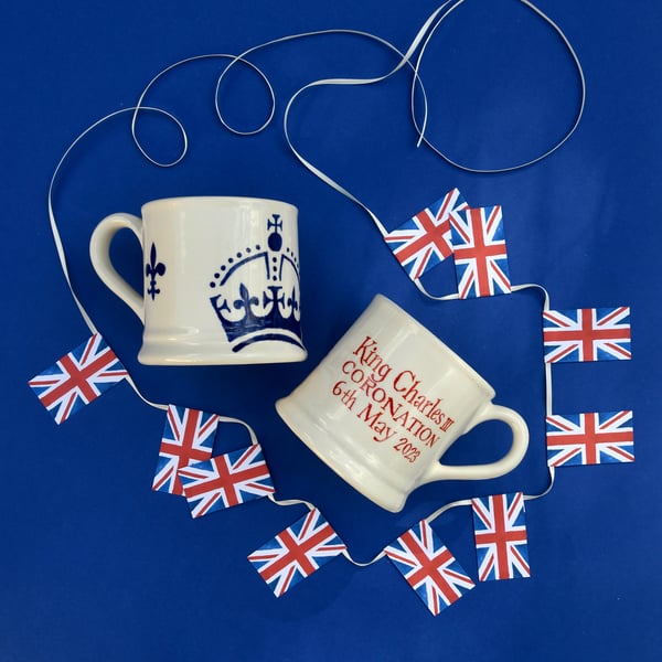 King Charles III Coronation MUG - Hand Painted