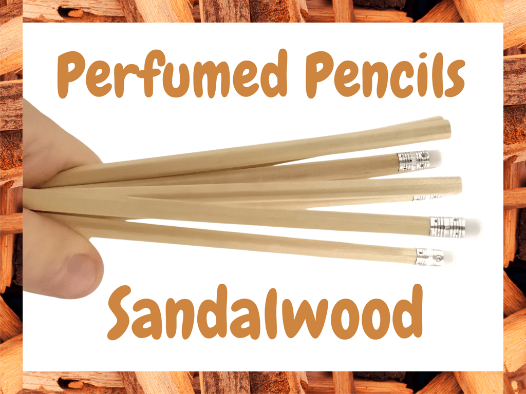 Perfumed Pencils. Sandalwood. Wooden perfumed pencils. UK.