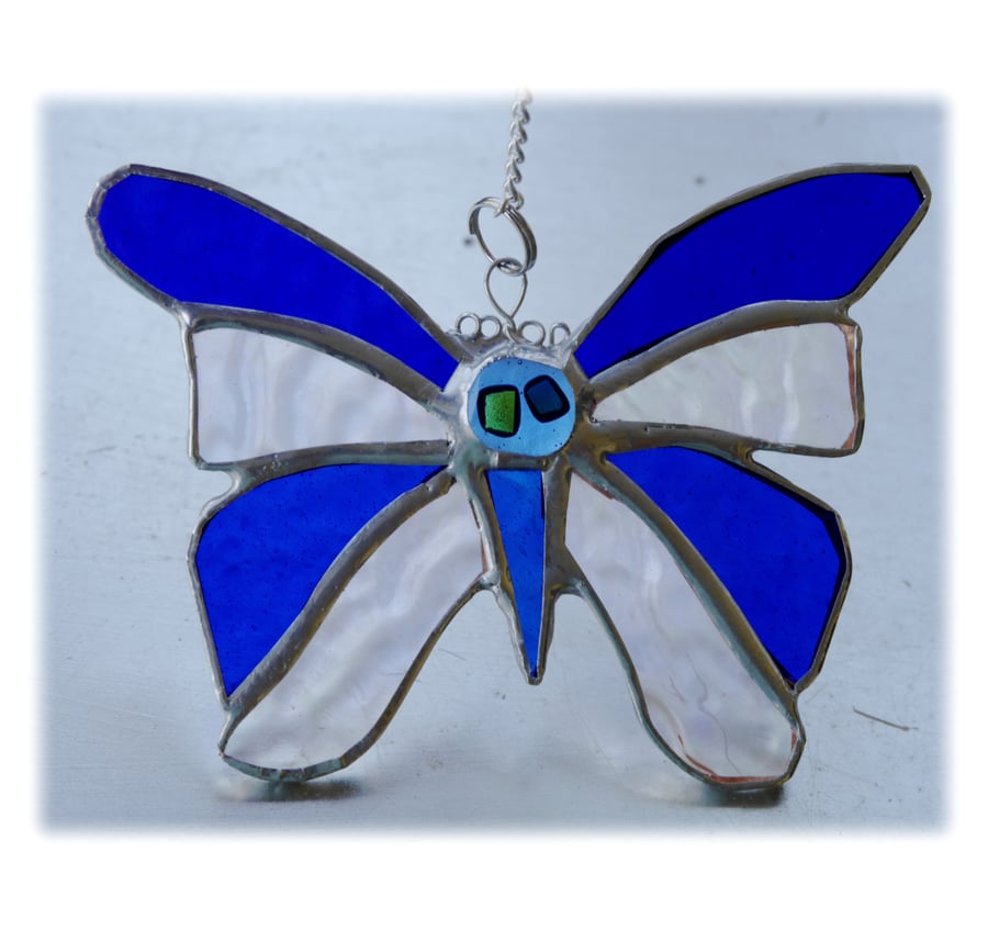 Birthstone Butterfly Suncatcher Stained Glass Sapphire September 047