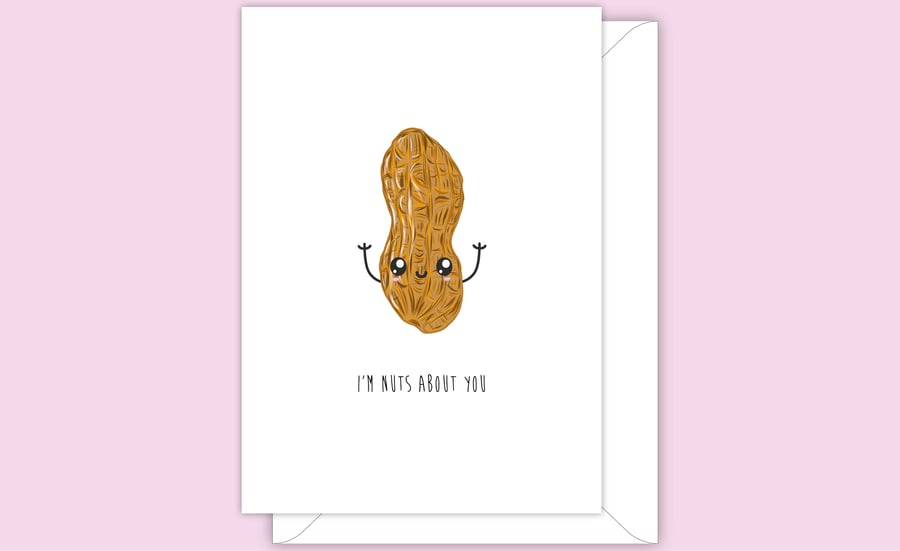 Funny Anniversary Card, I'm Nuts About You