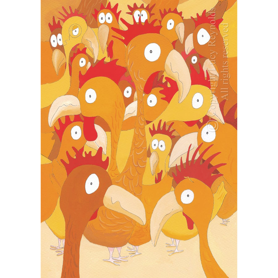 Chickens Print Small