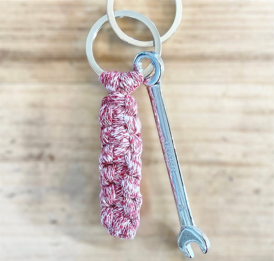 Paracord Style Keyring. Spanner Keyring. Axe Keyring. Charms Keyring. Key Fob.