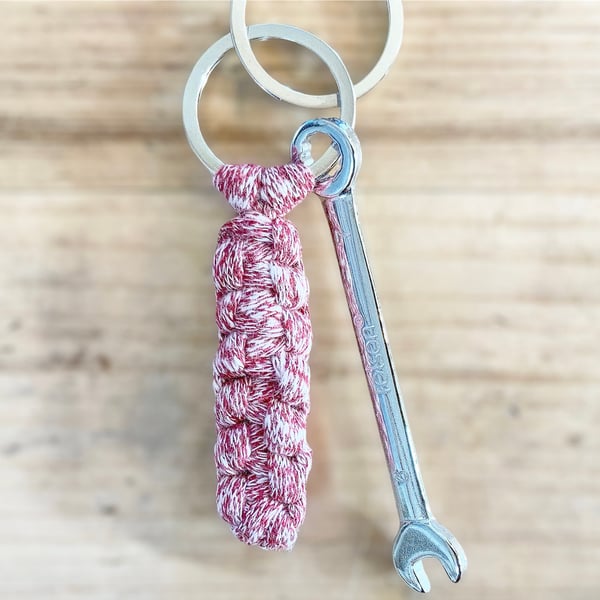 Paracord Style Keyring. Spanner Keyring. Axe Keyring. Charms Keyring. Key Fob.