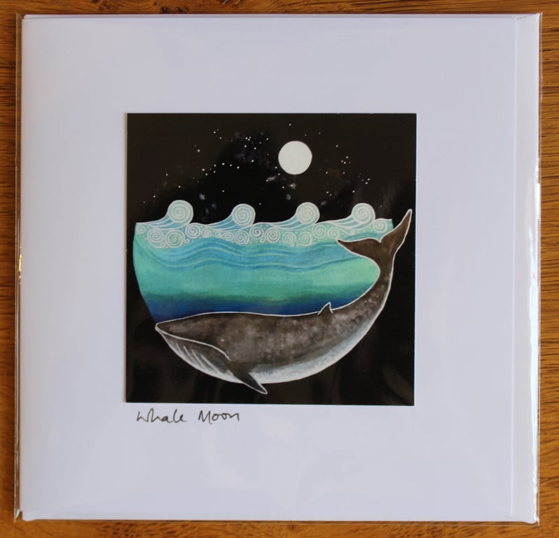 Whale Moon Card