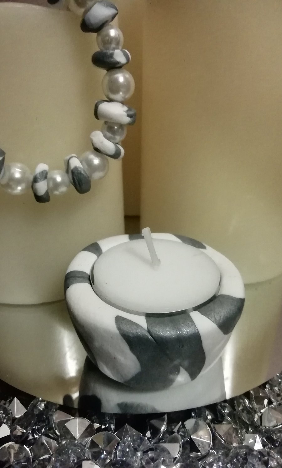Fimo Clay Tea light candle holder 