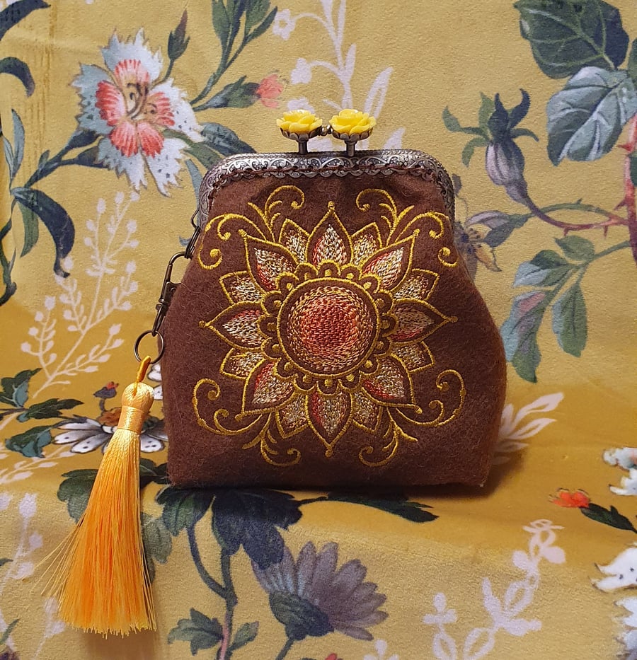 The Gilded Mirage Sunflower Coin Purse
