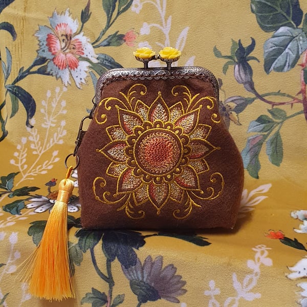 The Gilded Mirage Sunflower Coin Purse