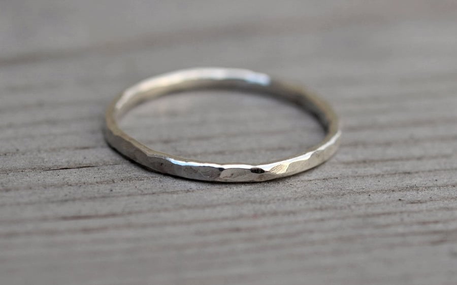 Hammered Stack Ring 1.5mm
