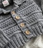 Hand knitted 'Oliver' Baby Boy's Cardigan (0-6 months) - Image 2