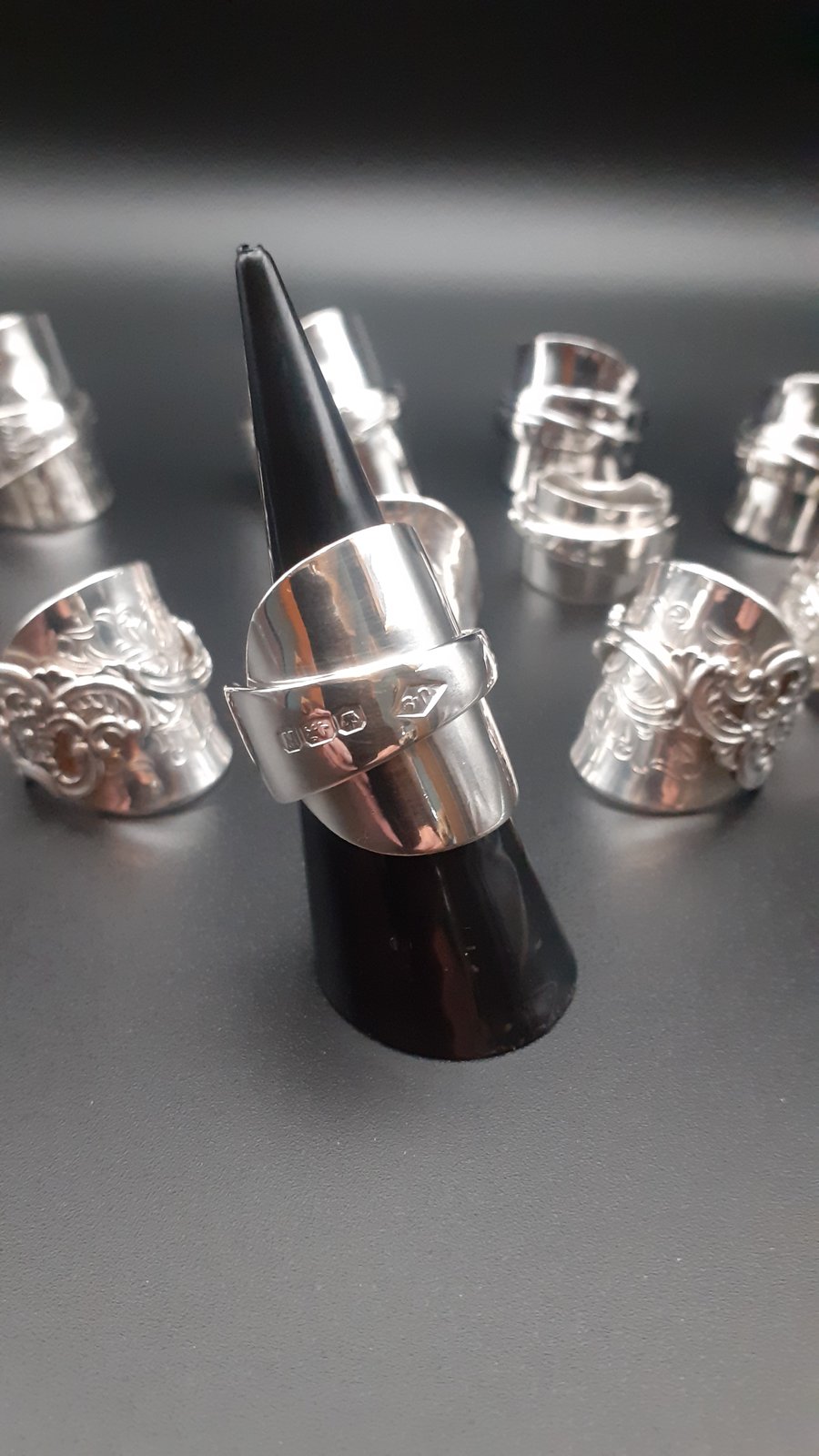 Traditional Sterling silver spoon ring. size N