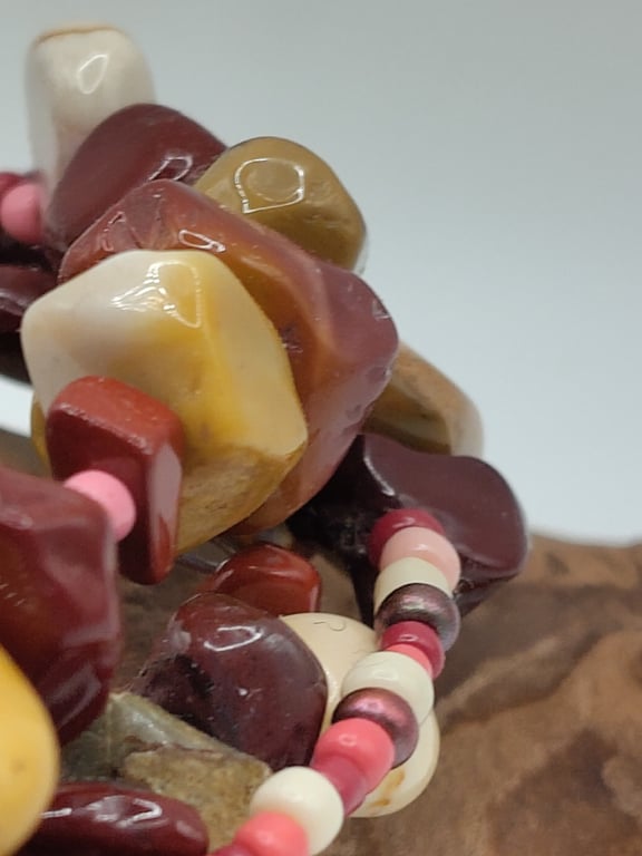 Cinnabar Night. Mookaite Stone Bracelet by BDS.