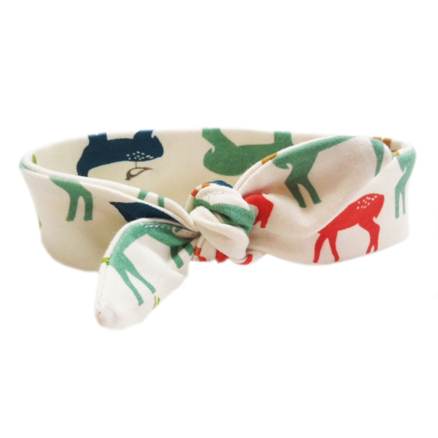 ORGANIC Baby Knotted Headband in ELK FAM MULTI - An ECO GIFT IDEA from BellaOski