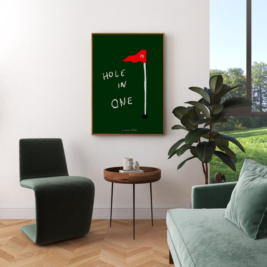 Hole in One Print Art Print Poster