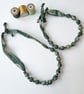 Handmade Green Tana Lawn Liberty Print Fabric Necklace - Obscured Landscape - Image 2