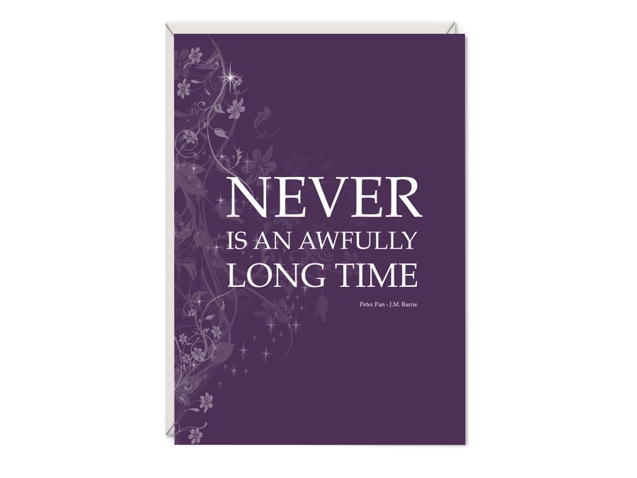 Peter Pan 'Long Time' Greetings Card