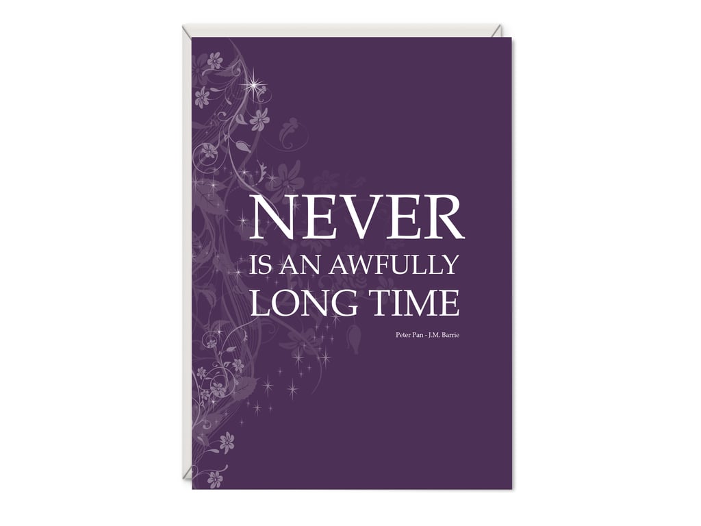 Peter Pan 'Long Time' Greetings Card