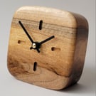 Desk Clock - Italian Walnut Dash Indicators Black Hands No.1