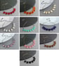 Black Fan Statement Necklace - Jet Black Glass Teardrop Necklaces for Women - Image 6