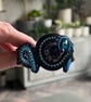 Handmade Soutache Bracelet - Statement Jewelry in Blue, Turquoise and Black