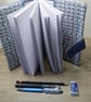 A5 sketchbook or notebook with fabric cover, cat design - Image 5