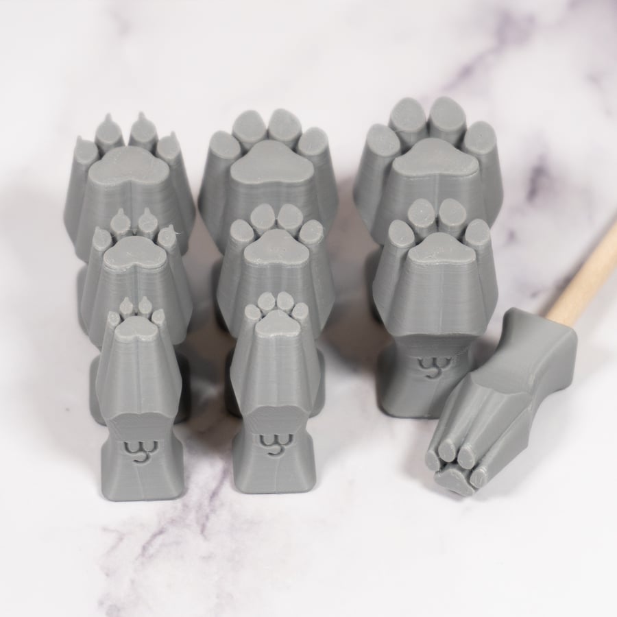 Dog Paw Stamps - Ceramic Stamps for Clay, Pottery, Crafts