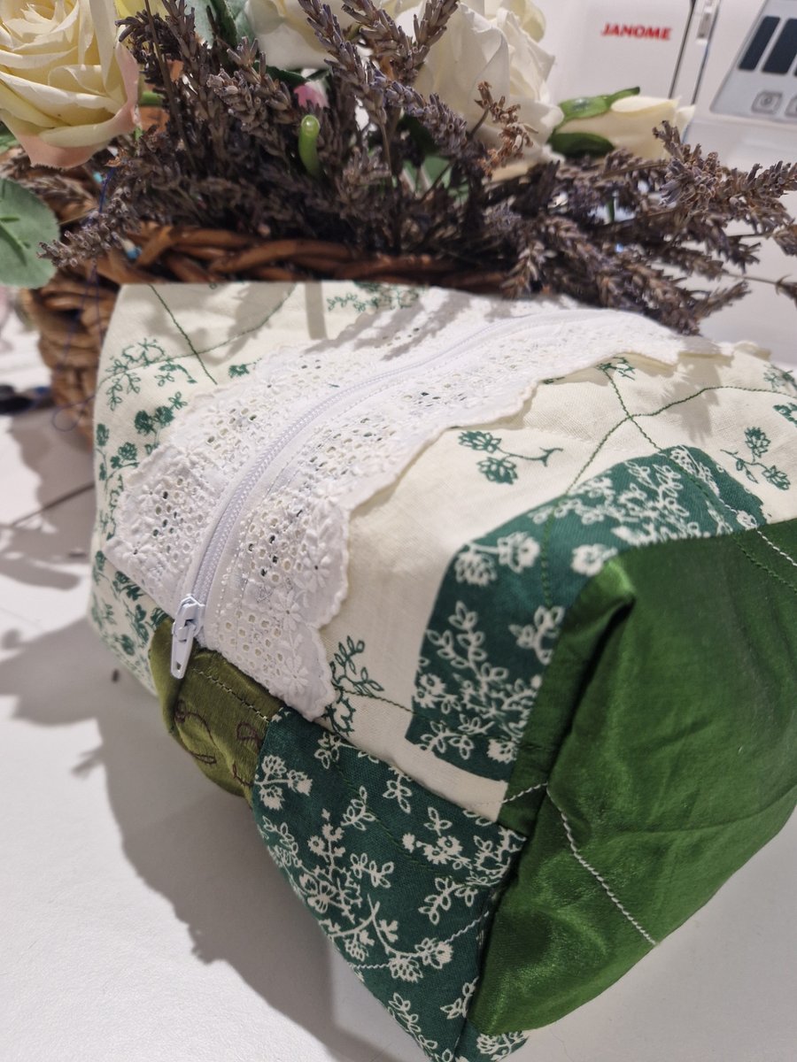 Handcrafted vintage Laura Ashley fabric patchwork bag 