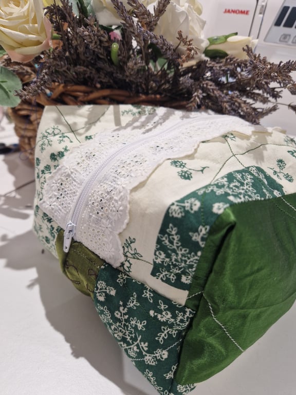 Handcrafted vintage Laura Ashley fabric patchwork bag 