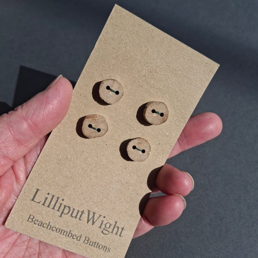 Set of Four Beachcombed Buttons