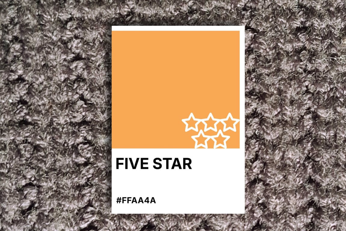 Father's Day FIVE STAR Greeting Card – Colour Swatch Series (A6 Blank Inside)