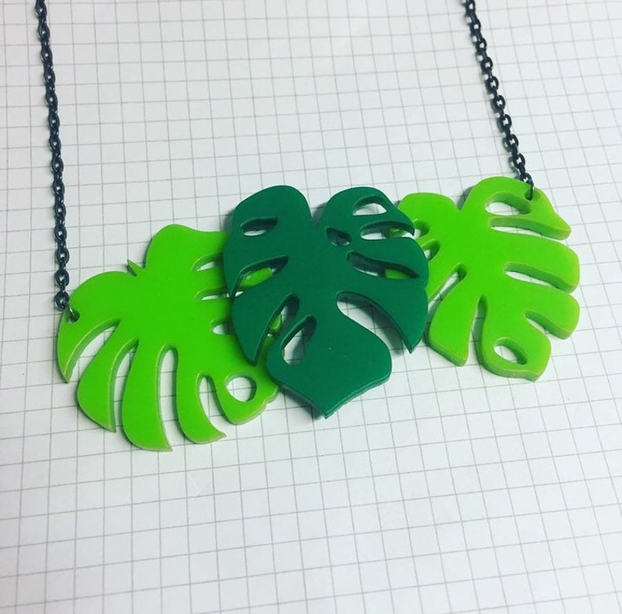 Monstera Cheese Plant Necklace