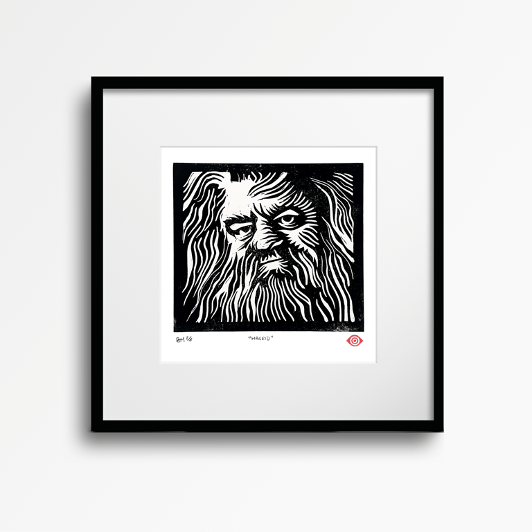 Inspired by Gentle Giant 'Hagrid' Linocut Print - Hand Printed Limited Edition