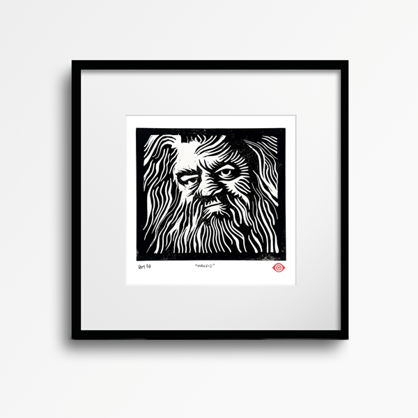 Inspired by Gentle Giant 'Hagrid' Linocut Print - Hand Printed Limited Edition