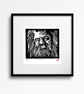 Inspired by Gentle Giant 'Hagrid' Linocut Print - Hand Printed Limited Edition