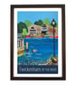 Twickenham by the river travel poster print by Susie West - Image 1