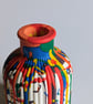 Rainbow Bud Vase, Paint Splatter Design - Image 3