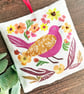 Handmade lavender bag, letterbox gift, scented gift, gift for bird lover