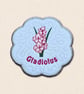 Gladiolus Candle Coaster - Embroidered August Birth Flower Decor