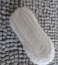 Newborn Patterned White Baby Booties - Image 4