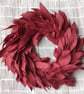 Fabric Wreath, Chestnut Brown Felt 'Leaves' Wreath, minimalist, simple. - Image 3