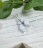 Earrings, Sterling Silver and Blue Lace Agate Droppers - Image 3