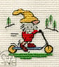 Mouseloft Stitchlets 'Just Gnomes! - Scooting About' Cross Stitch Kit