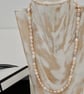 Freshwater Seed Pearl Necklace - stretch - June Birthday - Image 4