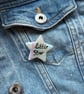 Little Star Polymer Clay Sparkly Pin Badge