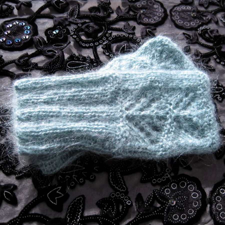 Image of Pale blue soft gauntlets